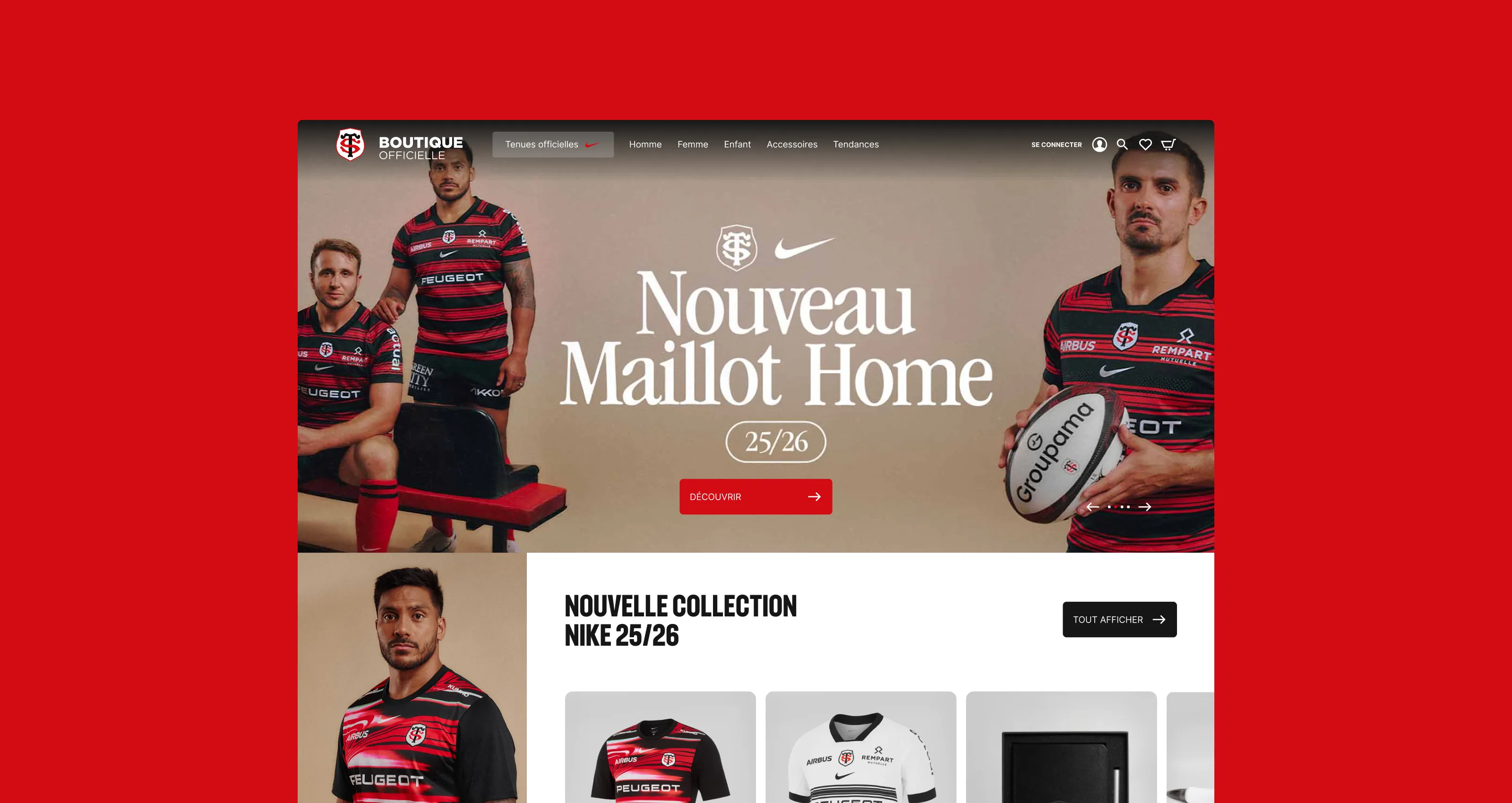 E-commerce Stade Toulousain sous PrestaShop, boutique rugby en ligne